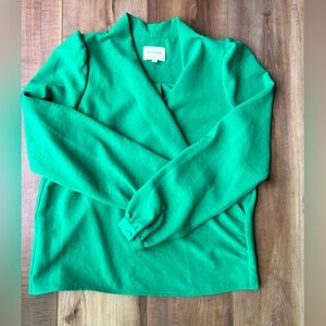 Sezane Green Long Sleeve Blouse Size-XS/34